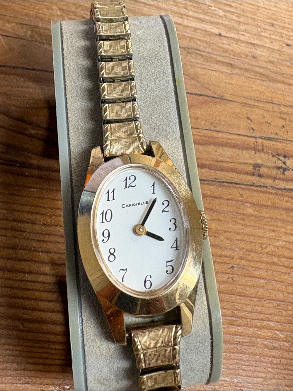 Caravelle Women's Gold-Tone Oval Dress Watch - Gold. Vintage